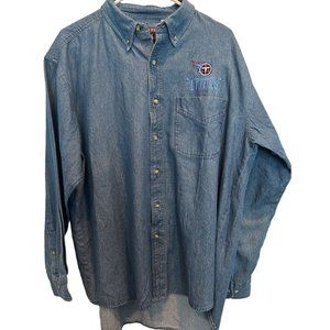 Tennessee Titans ProElite Long Sleeve Shirt Denim Blue size XL‎ NEW Official NFL
